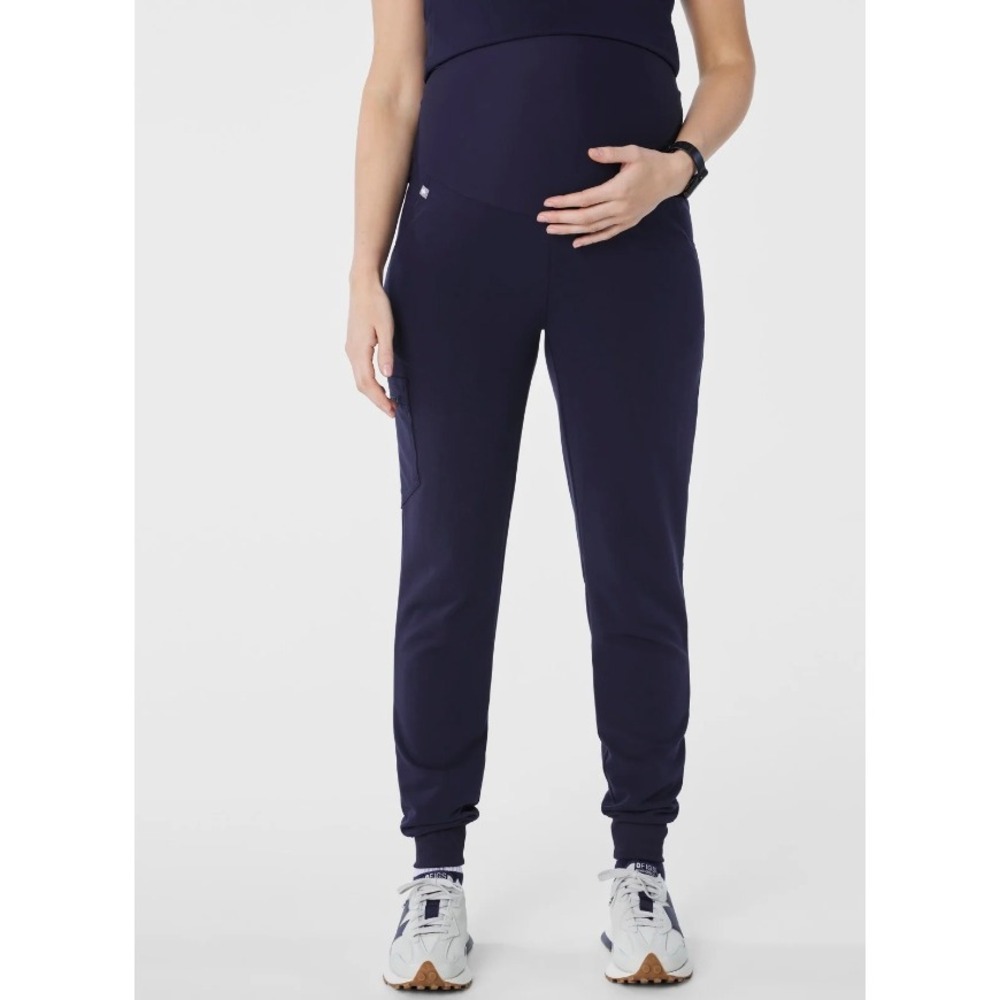 Figs Zamora Maternity Jogger Scrub Pants Womens Small Navy Blue Healthcare Comfy